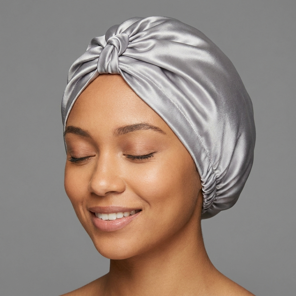 Mulberry Silk Heat-Repair Sleep Bonnet — 100% Silk, Anti-Frizz & Damage Recovery